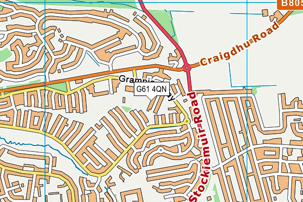 G61 4QN map - OS VectorMap District (Ordnance Survey)