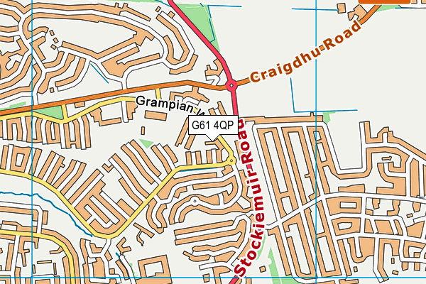 G61 4QP map - OS VectorMap District (Ordnance Survey)