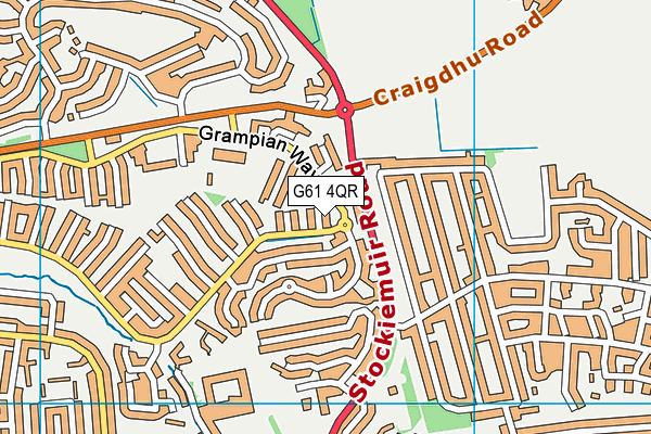 G61 4QR map - OS VectorMap District (Ordnance Survey)