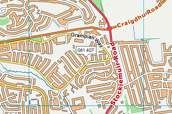 G61 4QT map - OS VectorMap District (Ordnance Survey)