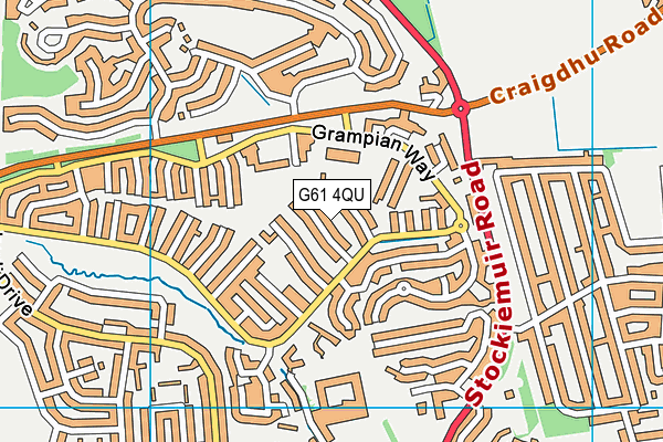 G61 4QU map - OS VectorMap District (Ordnance Survey)