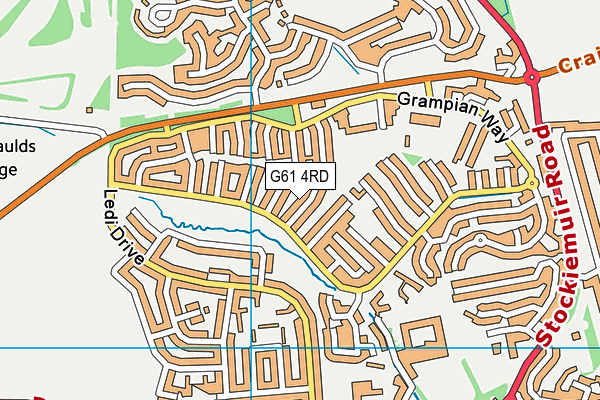 G61 4RD map - OS VectorMap District (Ordnance Survey)