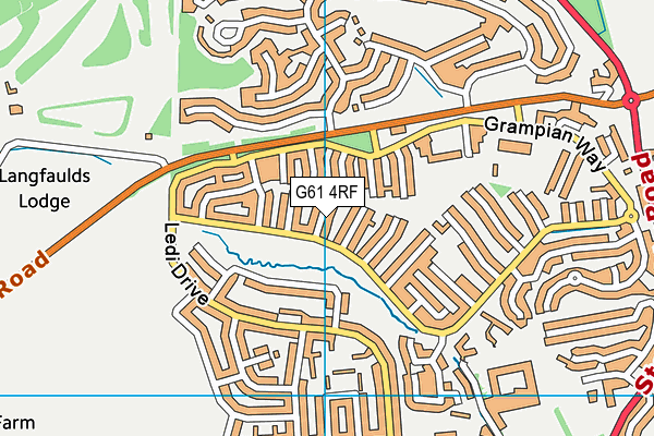 G61 4RF map - OS VectorMap District (Ordnance Survey)