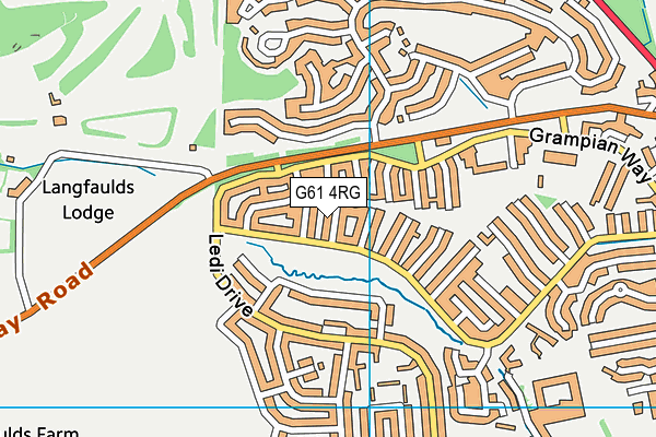 G61 4RG map - OS VectorMap District (Ordnance Survey)