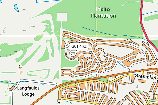G61 4RZ map - OS VectorMap District (Ordnance Survey)