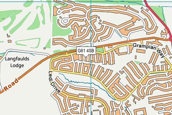 G61 4SB map - OS VectorMap District (Ordnance Survey)