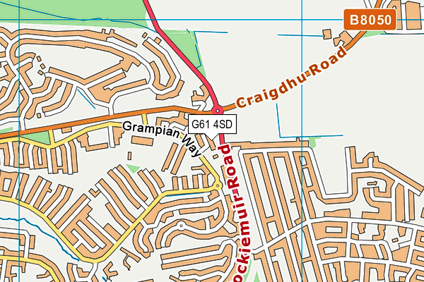 G61 4SD map - OS VectorMap District (Ordnance Survey)