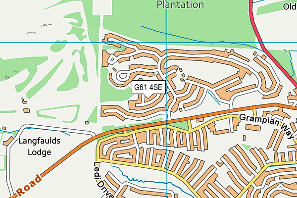 G61 4SE map - OS VectorMap District (Ordnance Survey)