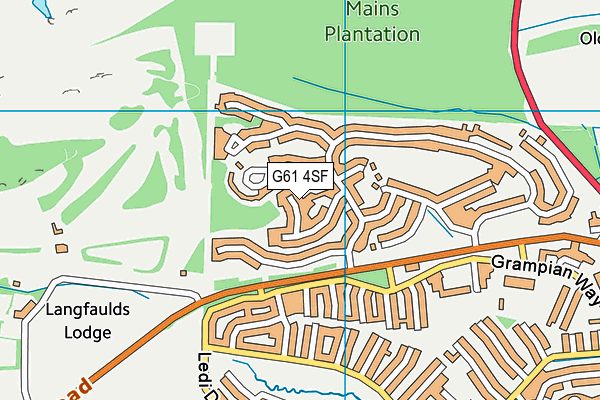 G61 4SF map - OS VectorMap District (Ordnance Survey)