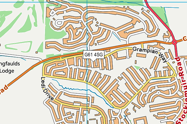 G61 4SG map - OS VectorMap District (Ordnance Survey)