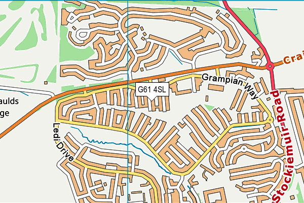 G61 4SL map - OS VectorMap District (Ordnance Survey)