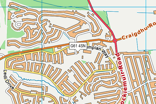 G61 4SN map - OS VectorMap District (Ordnance Survey)
