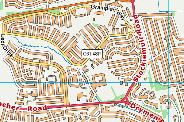 G61 4SP map - OS VectorMap District (Ordnance Survey)