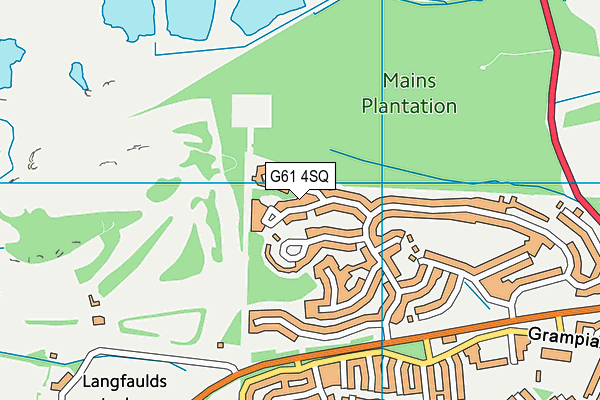 G61 4SQ map - OS VectorMap District (Ordnance Survey)