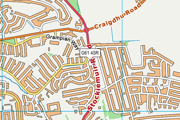 G61 4SR map - OS VectorMap District (Ordnance Survey)