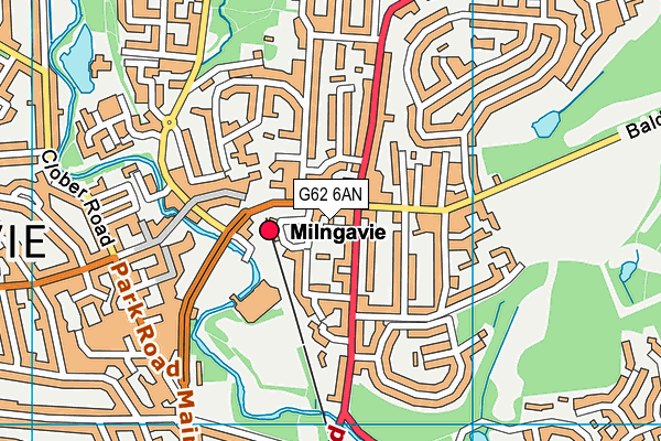 G62 6AN map - OS VectorMap District (Ordnance Survey)