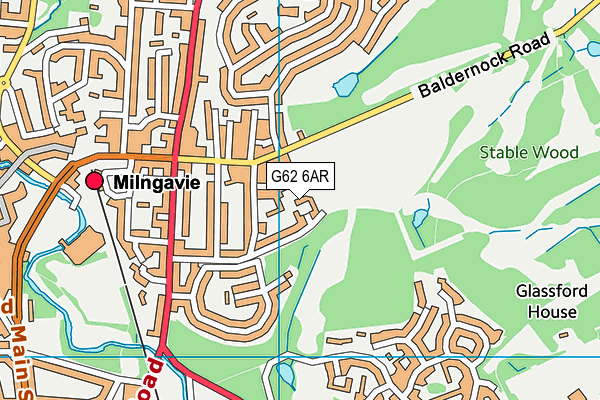 G62 6AR map - OS VectorMap District (Ordnance Survey)