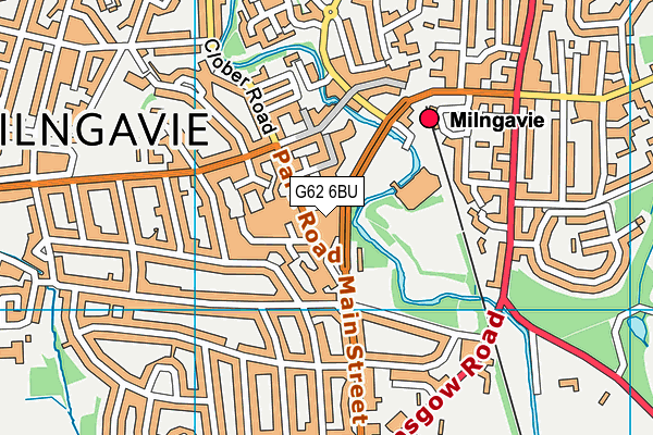 G62 6BU map - OS VectorMap District (Ordnance Survey)