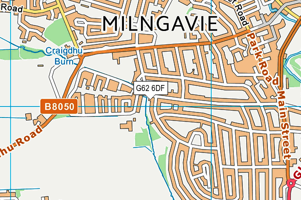 G62 6DF map - OS VectorMap District (Ordnance Survey)