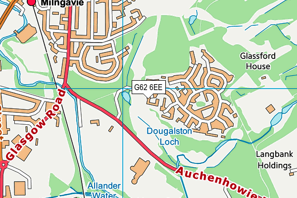 G62 6EE map - OS VectorMap District (Ordnance Survey)