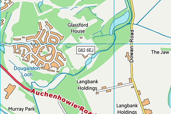 G62 6EJ map - OS VectorMap District (Ordnance Survey)