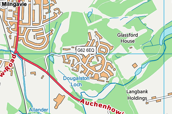 G62 6EQ map - OS VectorMap District (Ordnance Survey)