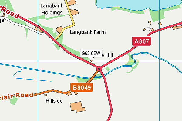 G62 6EW map - OS VectorMap District (Ordnance Survey)