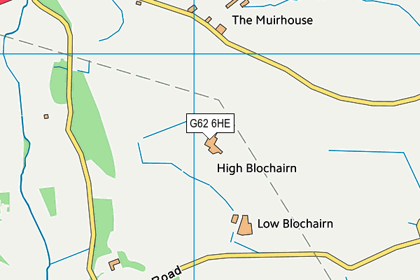 G62 6HE map - OS VectorMap District (Ordnance Survey)