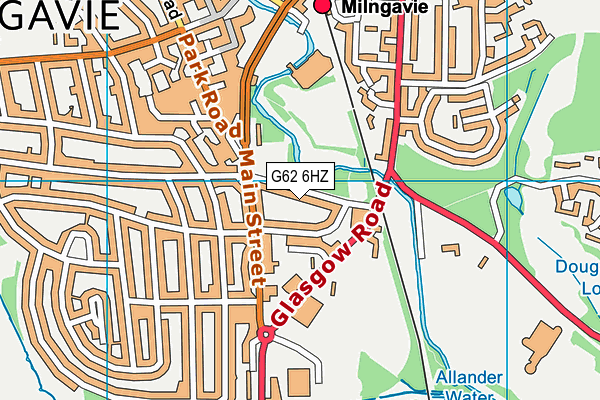 G62 6HZ map - OS VectorMap District (Ordnance Survey)