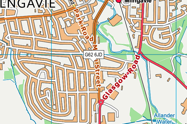 G62 6JD map - OS VectorMap District (Ordnance Survey)
