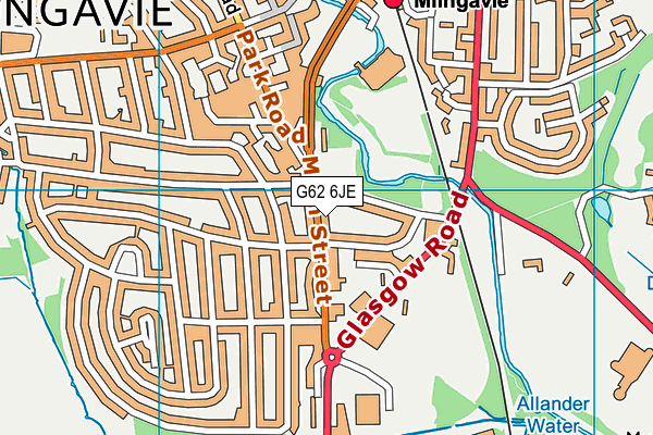 G62 6JE map - OS VectorMap District (Ordnance Survey)