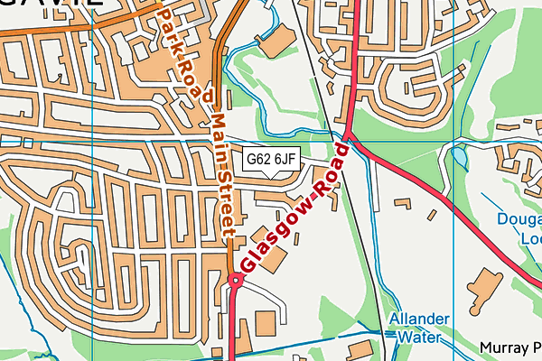 G62 6JF map - OS VectorMap District (Ordnance Survey)