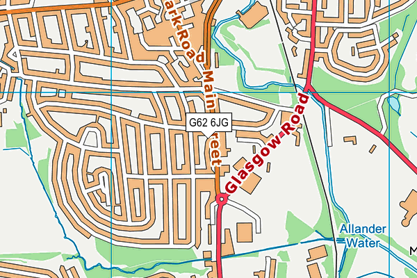 G62 6JG map - OS VectorMap District (Ordnance Survey)