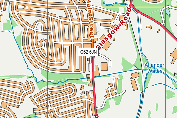 G62 6JN map - OS VectorMap District (Ordnance Survey)