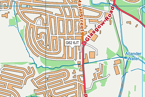 G62 6JT map - OS VectorMap District (Ordnance Survey)