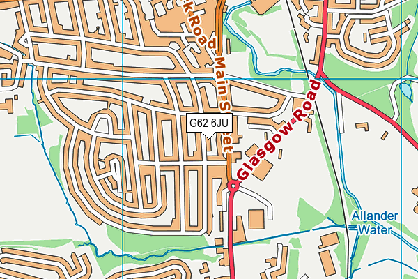 G62 6JU map - OS VectorMap District (Ordnance Survey)