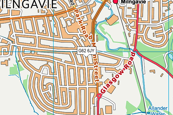 G62 6JY map - OS VectorMap District (Ordnance Survey)