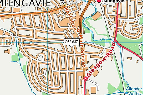 G62 6JZ map - OS VectorMap District (Ordnance Survey)