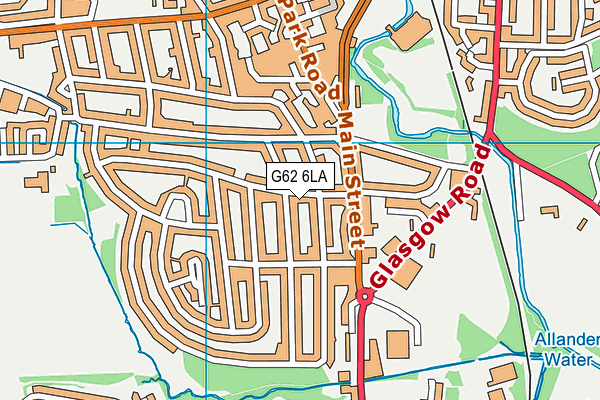 G62 6LA map - OS VectorMap District (Ordnance Survey)