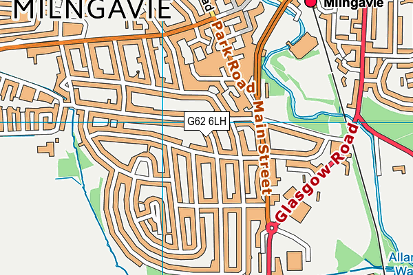 G62 6LH map - OS VectorMap District (Ordnance Survey)