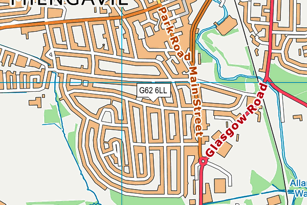 G62 6LL map - OS VectorMap District (Ordnance Survey)