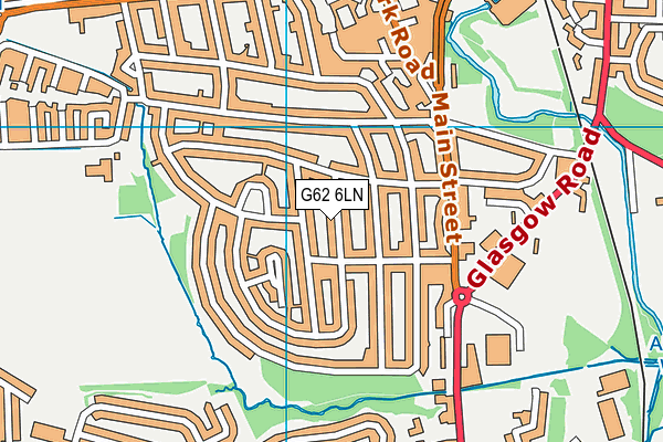 G62 6LN map - OS VectorMap District (Ordnance Survey)