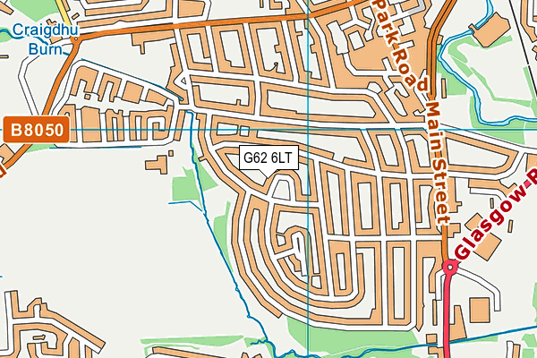 G62 6LT map - OS VectorMap District (Ordnance Survey)