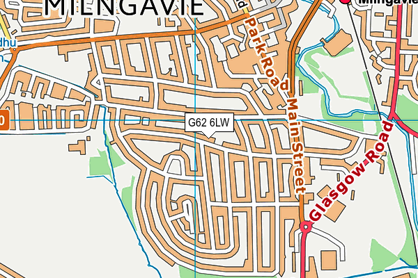 G62 6LW map - OS VectorMap District (Ordnance Survey)