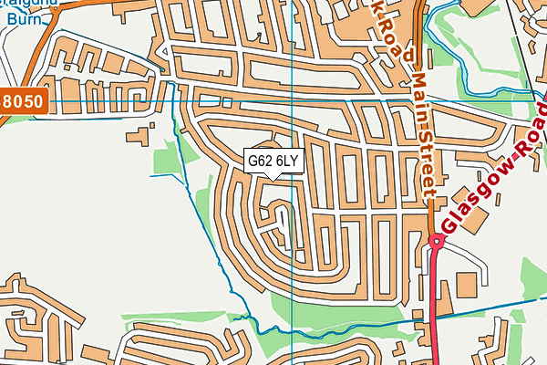 G62 6LY map - OS VectorMap District (Ordnance Survey)