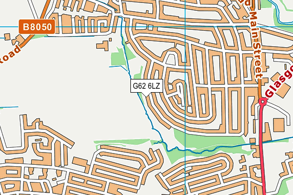 G62 6LZ map - OS VectorMap District (Ordnance Survey)