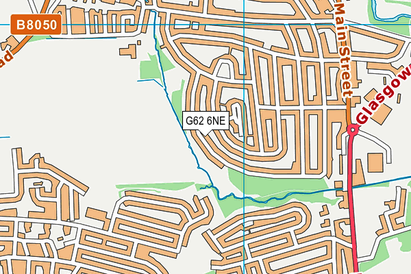 G62 6NE map - OS VectorMap District (Ordnance Survey)