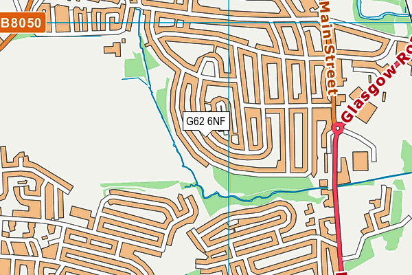 G62 6NF map - OS VectorMap District (Ordnance Survey)