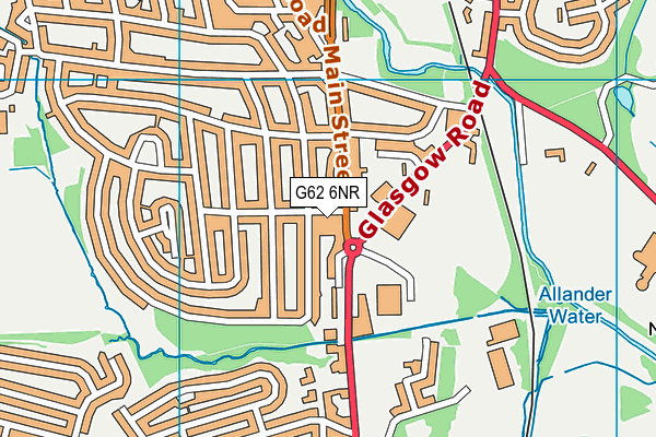 G62 6NR map - OS VectorMap District (Ordnance Survey)