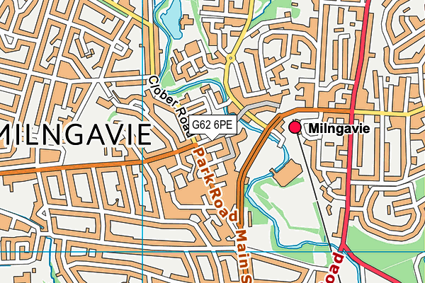 G62 6PE map - OS VectorMap District (Ordnance Survey)